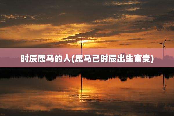 时辰属马的人(属马己时辰出生富贵)