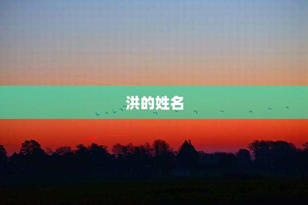 洪的姓名