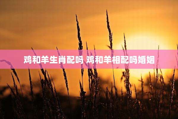 鸡和羊生肖配吗 鸡和羊相配吗婚姻
