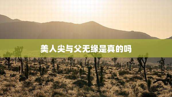 美人尖与父无缘是真的吗