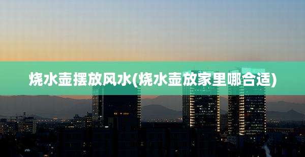 烧水壶摆放风水(烧水壶放家里哪合适)