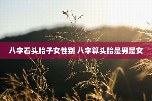 八字看头胎子女性别 八字算头胎是男是女