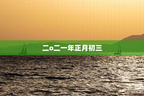 二o二一年正月初三