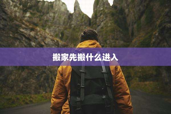 搬家先搬什么进入