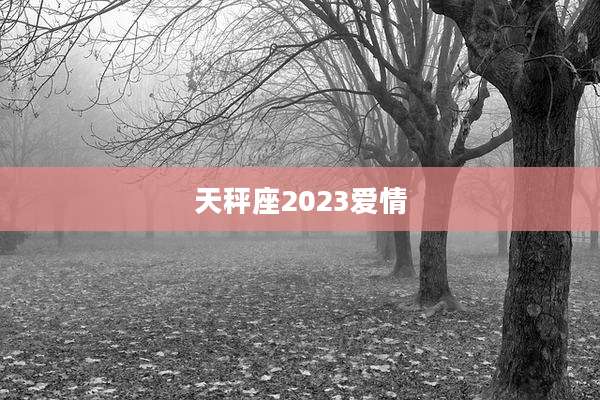 天秤座2023爱情