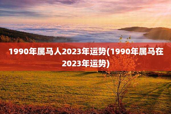 1990年属马人2023年运势(1990年属马在2023年运势)