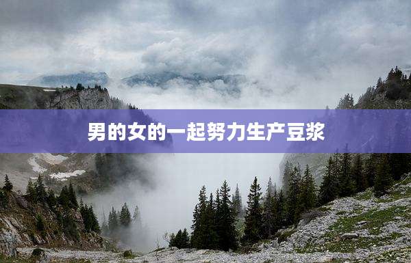 男的女的一起努力生产豆浆