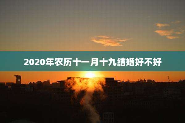 2020年农历十一月十九结婚好不好
