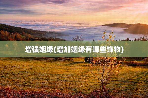 增强姻缘(增加姻缘有哪些饰物)