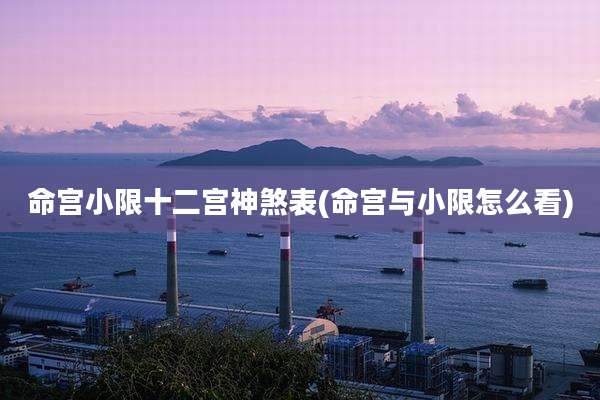 命宫小限十二宫神煞表(命宫与小限怎么看)