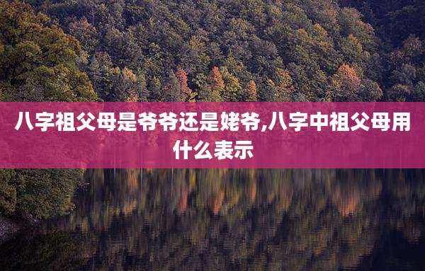 八字祖父母是爷爷还是姥爷,八字中祖父母用什么表示