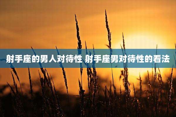 射手座的男人对待性 射手座男对待性的看法