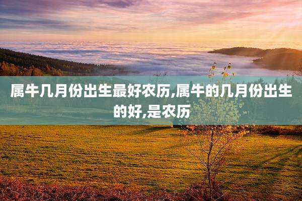 属牛几月份出生最好农历,属牛的几月份出生的好,是农历