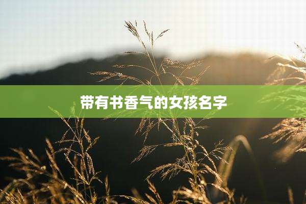 带有书香气的女孩名字