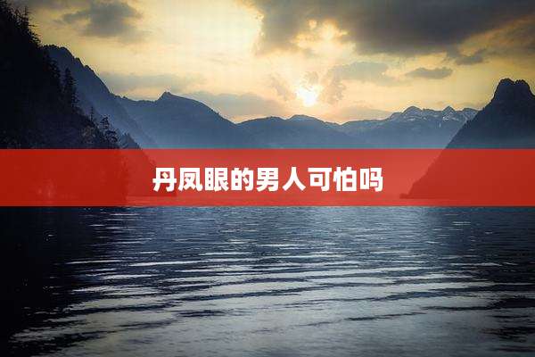 丹凤眼的男人可怕吗