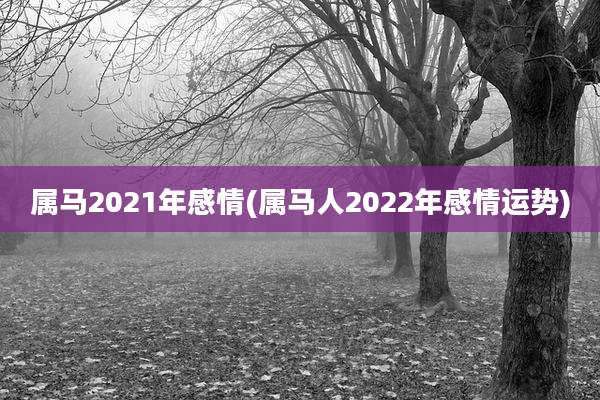 属马2021年感情(属马人2022年感情运势)