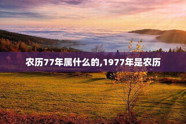 农历77年属什么的,1977年是农历