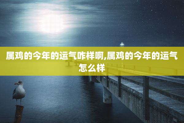 属鸡的今年的运气咋样啊,属鸡的今年的运气怎么样