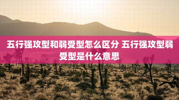 五行强攻型和弱受型怎么区分 五行强攻型弱受型是什么意思