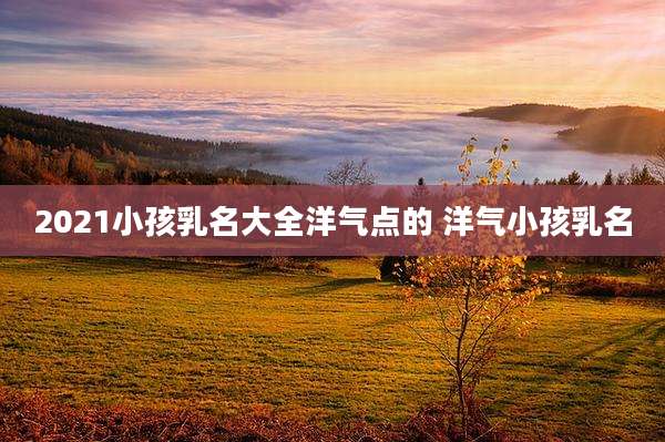 2021小孩乳名大全洋气点的 洋气小孩乳名