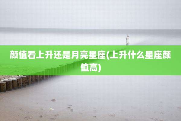 颜值看上升还是月亮星座(上升什么星座颜值高)