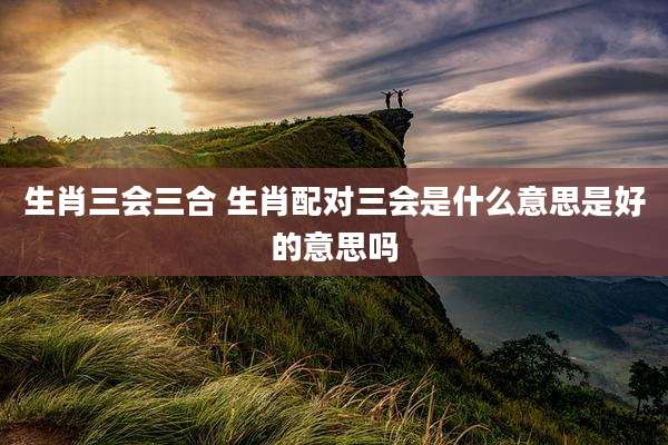 生肖三会三合 生肖配对三会是什么意思是好的意思吗