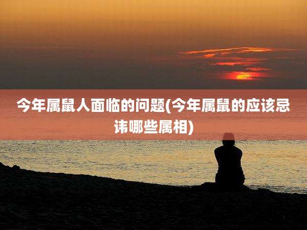 今年属鼠人面临的问题(今年属鼠的应该忌讳哪些属相)