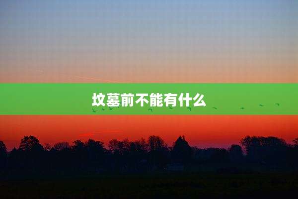 坟墓前不能有什么