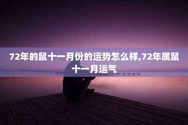 72年的鼠十一月份的运势怎么样,72年属鼠十一月运气
