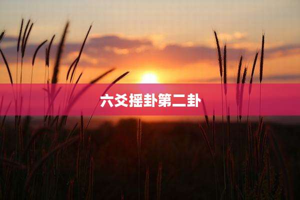 六爻摇卦第二卦