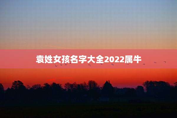 袁姓女孩名字大全2022属牛