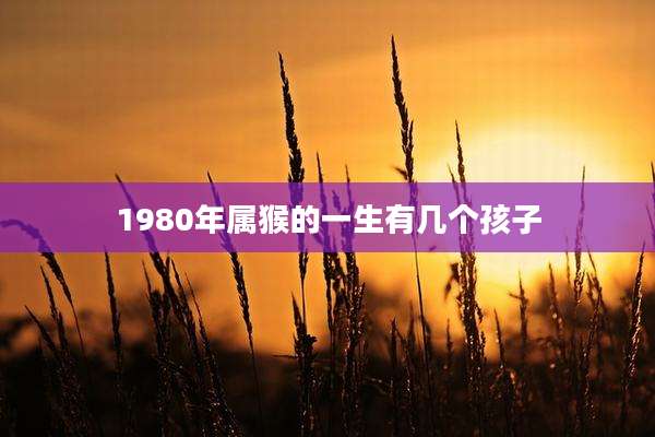 1980年属猴的一生有几个孩子