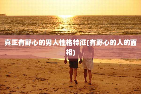 真正有野心的男人性格特征(有野心的人的面相)