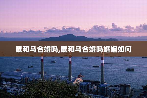 鼠和马合婚吗,鼠和马合婚吗婚姻如何