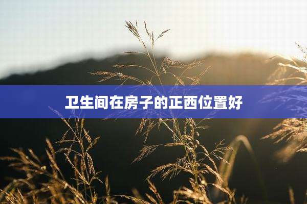 卫生间在房子的正西位置好