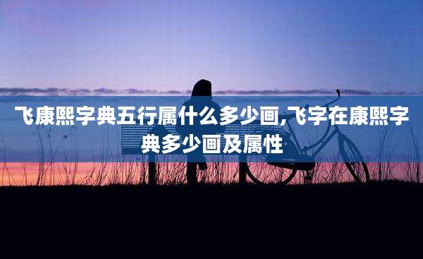 飞康熙字典五行属什么多少画,飞字在康熙字典多少画及属性