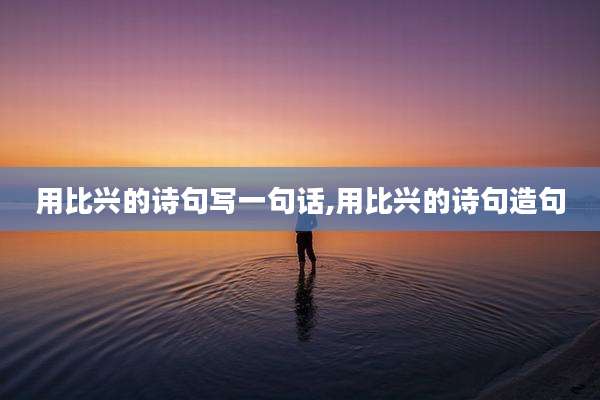 用比兴的诗句写一句话,用比兴的诗句造句