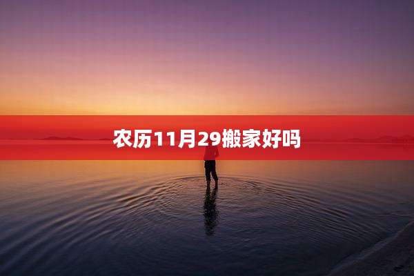 农历11月29搬家好吗
