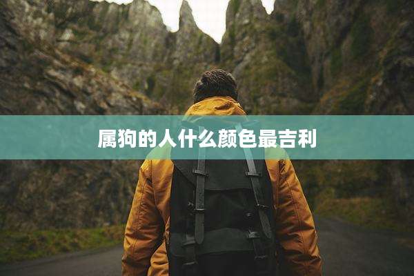 属狗的人什么颜色最吉利