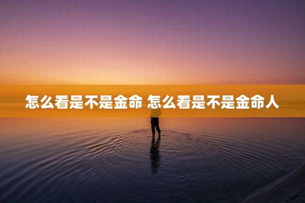 怎么看是不是金命 怎么看是不是金命人
