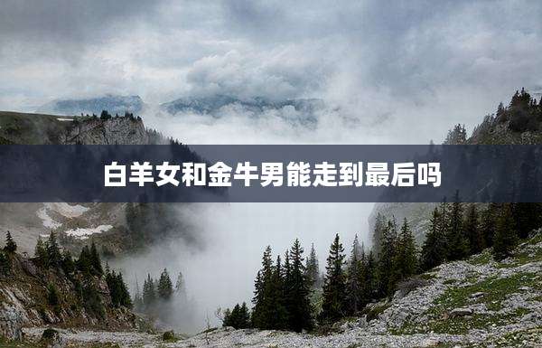 白羊女和金牛男能走到最后吗