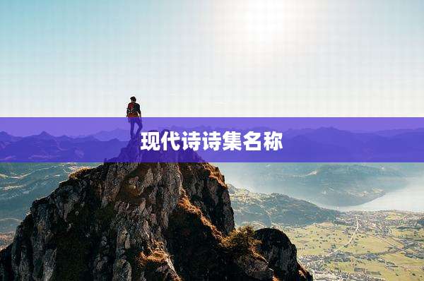现代诗诗集名称