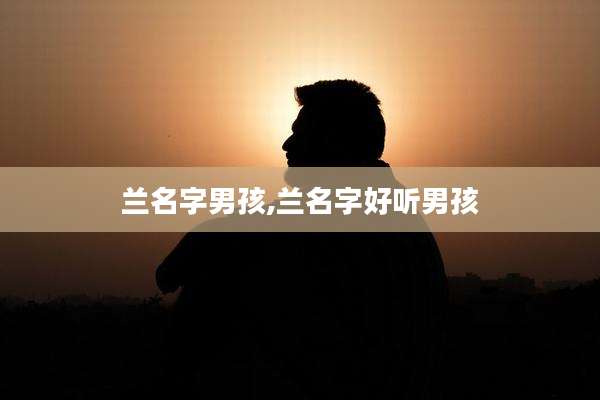 兰名字男孩,兰名字好听男孩