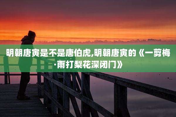 明朝唐寅是不是唐伯虎,明朝唐寅的《一剪梅·雨打梨花深闭门》