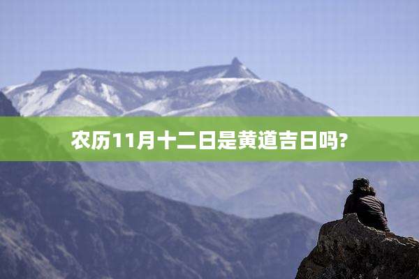 农历11月十二日是黄道吉日吗?
