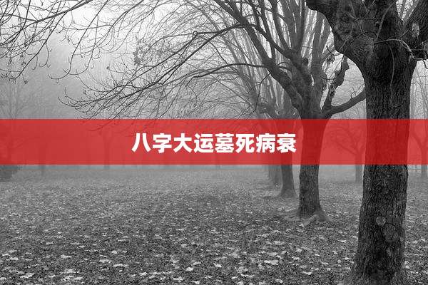 八字大运墓死病衰