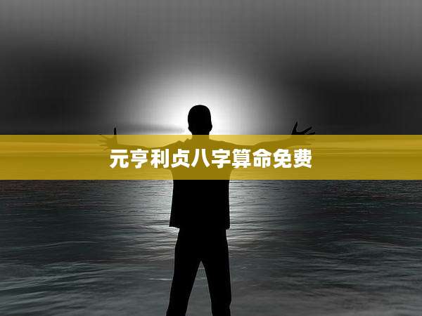 元亨利贞八字算命免费