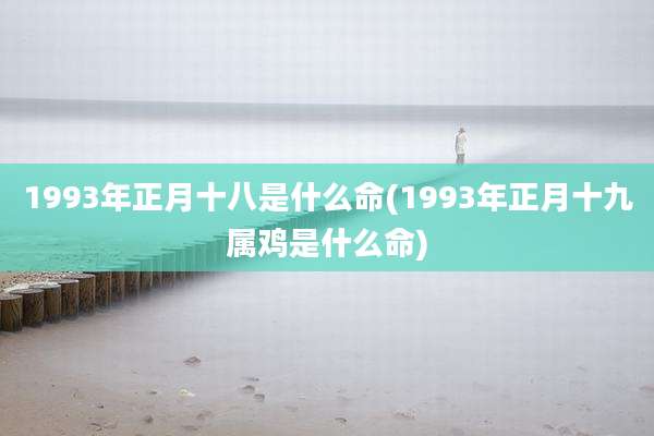 1993年正月十八是什么命(1993年正月十九属鸡是什么命)