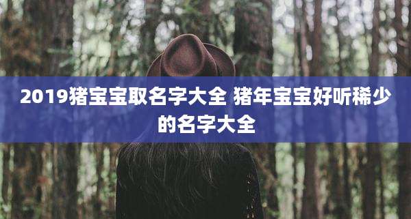 2019猪宝宝取名字大全 猪年宝宝好听稀少的名字大全