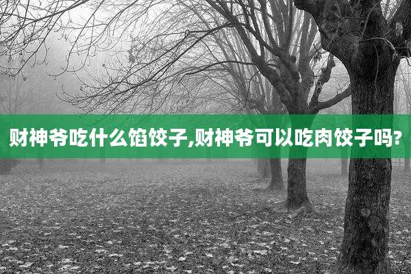 财神爷吃什么馅饺子,财神爷可以吃肉饺子吗?